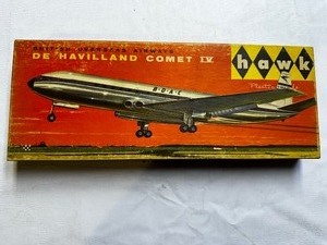 lot 362 image: Vintage De Havilland Comet IV Hawk Model Airplane Kit - New in Box