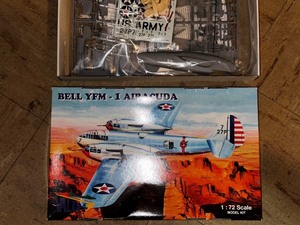 lot 339 image: Vintage Valom Bell YFM-1 Airacuda Model Airplane Kit - New in Box