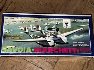 lot 341 image: Vintage Savoia Marchetti 55x Model Airplane Kit - New in Box