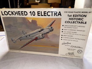 lot 349 image: Vintage Lockheed 10 Electra 1st Edition Historic Collectable Model Airplane Kit - New in Box