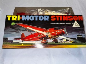 lot 357 image: Vintage Tri-Motor Stinson Model Airplane Kit - New in Box