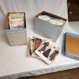lot 281 image: Two Boxes Of Vintage Womens Patterns