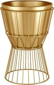 lot 347 image: Gold Planter Stand with Pot 12
