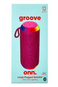 lot 580 image: ONN. Large Rugged Speaker with LED Lighting, Pink