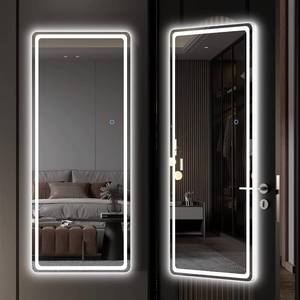 lot 584 image: Hasipu LED Door Mirror Full Length, 44 x 16