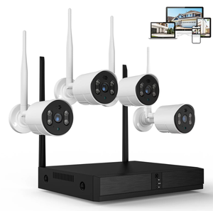 lot 32 image: 4PCS TOPVISION Security Wired Camera System, 8CH 3MP NVR Home Security