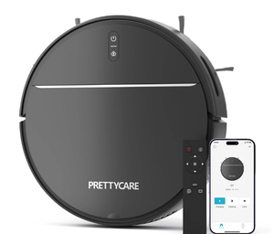 lot 33 image: PrettyCare Robot Vacuum Cleaner with 2800Pa,Featured Carpet Boost,Tangle-Free,Ultra Slim,Self-Charging C1