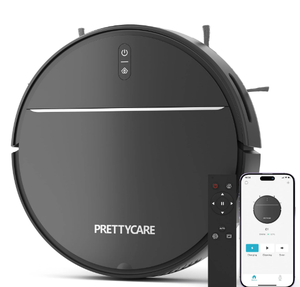 lot 37 image: PrettyCare Robot Vacuum Cleaner with 2800Pa,Featured Carpet Boost,Tangle-Free,Ultra Slim,Self-Charging C1