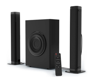 lot 43 image: DR.J Professional Soundbar with Subwoofer, 2.1 CH Separable Sound Bars for TV