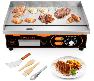 lot 89 image: WICHEMI 22 Electric Grill Commercial Countertop Griddle Flat Top Grill