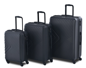 lot 98 image: 3PCS Travelhouse Black Luggage Travel Set, Carry on Luggage with Spinner Wheels