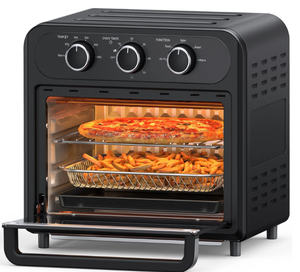 lot 124 image: TaoTronics Air Fryer, 1700W 14.8 Quart, 5 in 1 Toaster Oven Countertop, Oil-Less Cooking, Stainless Steel
