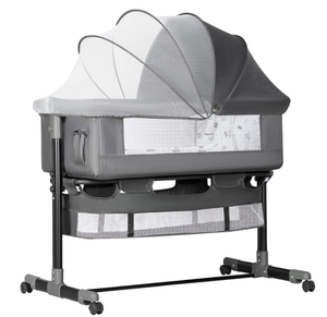 lot 127 image: Baby Bassinet, Baby Basinet Bedside Sleeper, Easy to Fold Portable Crib Side Bassinet 2024new Style Girlboy bassinets