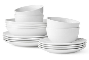 lot 131 image: LOT OF 2 16PCS Members Mark 16-Piece Porcelain Dinnerware Set