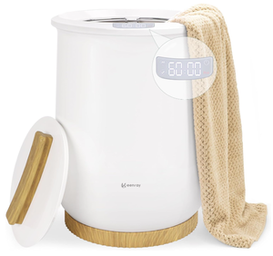 lot 159 image: Keenray Upgraded Towel Warmer Bucket, Large Towel Warmer with 3 Heating Modes, Heat Time 304560 Min Adjustable and Up to 24 Hour Delay Timer