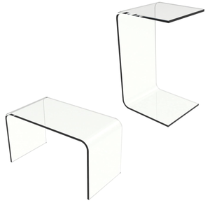 lot 167 image: 2PCS Lavish Home Acrylic Desk-Multipurpose Modern Furniture for Use as Lap
