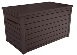 lot 183 image: Keter XXL 230 Gallon Plastic Deck Storage Container Box Outdoor Patio Garden Furniture 870 Liters