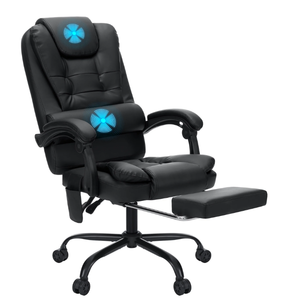 lot 190 image: Hoffree Executive Office Chair Massage and Footrest Ergonomic Computer Desk Chair