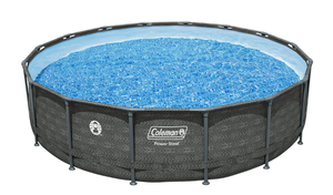 lot 271 image: Coleman Power Steel Round Metal Frame Above Ground Pool Set