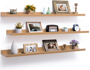 lot 321 image: 3PCS Axeman Picture Ledge Shelf, Floating Shelves for Wall