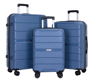 lot 377 image: 3PCS Travelhouse Hardside Luggage Set Hardshell Lightweight PP Suitcase