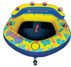 lot 385 image: Body Glove Bayside 2 Person Yellow Water Skiing Inflatable Towable Tube