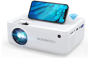 lot 338 image: WiFi Video Projector, WEWATCH V10 Wireless Portable Movie Projector with Bluetooth