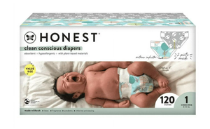 lot 516 image: The Honest Company Clean Conscious Baby Diapers, Size 1, 120 ct