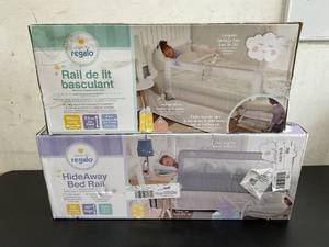 lot 593 image: LOT OF 2 Regalo Bed Rails for Kids
