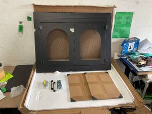 lot 356 image: Fireplace Door with Glass Doors Mesh Fire Place Doors Fire Spark Guard Magnetic Doors