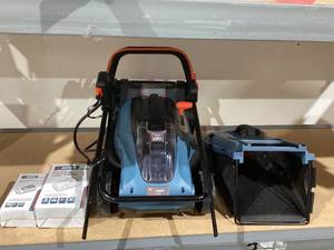 lot 606 image: SENIX Electric Lawn Mower, 17, 58V Max Cordless Lawn Mower with Brushless Motor