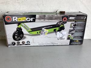 lot 535 image: Razor Black Label E90 Electric Scooter - Green, for Kids Ages 8 and up to 120 lbs, up to 10 mph