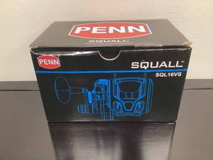 lot 50 image: PENN Squall Low Profile Reel Black Smoke 13.4 oz