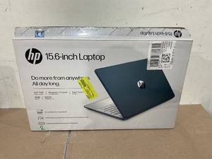 lot 2 image: HP 15.6 FHD Laptop, Intel Core i7-1165G7, 16GB RAM, 512GB SSD, Spruce Blue, Windows 11 Home