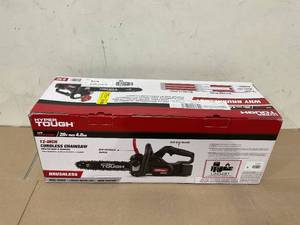 lot 228 image: Hyper Tough 20V 4.0Ah Battery Powered 12 Brushless Chainsaw