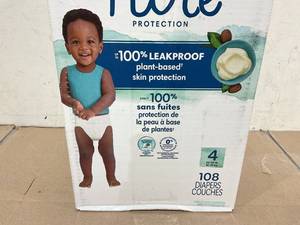 lot 241 image: Pampers Pure Protection Diapers - Size 4, 108 Count