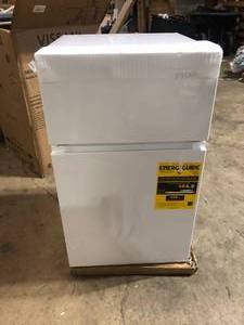Vissani 3.1 cu. ft. 2-Door Mini Refrigerator in White With Freezer Customer Returns See Pictures
