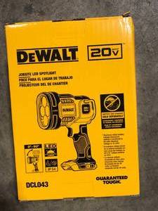 DEWALT 20V MAX Cordless LED Jobsite Spotlight  Customer Returns See Pictures