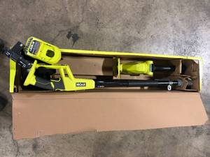 RYOBI ONE 18V 18 in. Cordless Battery Pole Hedge Trimmer with 2.0 Ah Battery and Charger   Customer Returns See Pictures