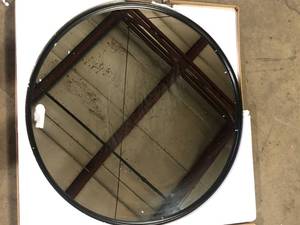 Martin Svensson Home Medium Round Oil Rubbed Bronze Hooks Modern Mirror (30 in. H x 30 in. W)    Customer Returns See Pictures