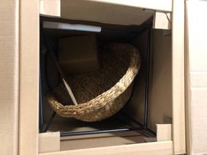 StyleWell Natural Woven Hyacinth Bar Stool with Low Back Customer Returns See Pictures