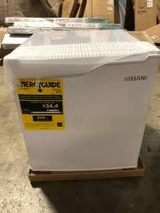 Vissani 1.7 cu. ft. Mini Refrigerator in White   Customer Returns See Pictures