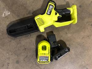 RYOBI ONE HP 18V Brushless 8 in. Battery Compact Pruning Mini Chainsaw with 2.0 Ah Battery and Charger  Customer Returns See Pictures