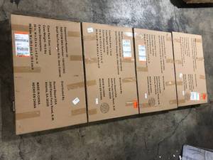 Lot of Husky 2-Pack Steel Shelf Set in Black (36 in. W x 21 in. D) for Ready-to-Assemble 36 in. Garage Gear Cabinet  Customer Returns See Pictures