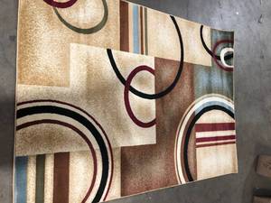 Well Woven Barclay Arcs and Shapes Ivory 5 ft. x 7 ft. Modern Geometric Area Rug Customer Returns See Pictures