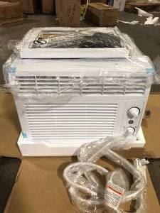 GE 5,000 BTU 115V Window Air Conditioner Cools 150 Sq. Ft. in White  Customer Returns See Pictures