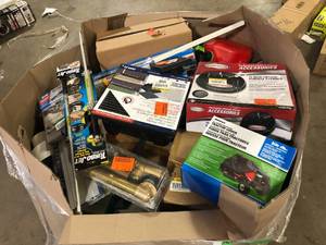 Gaylord of Assorted Tools, Hardware and General Merchandise Various Models and Conditions Customer Returns See Pictures