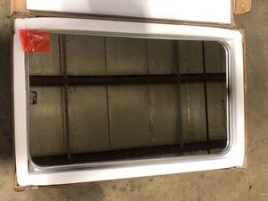 lot 2 image: Timeless Home 30 in. H x 18 in. W Silver Modern Soft Corner Rectangular Wall Mirror  Customer Returns See Pictures