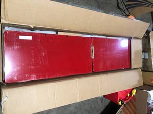 lot 3 image: Husky Ready-to-Assemble 24-Gauge Steel Freestanding Garage Cabinet in Red (36.6 in. W x 72 in. H x 18.3 in. D) Customer Returns See Pictures