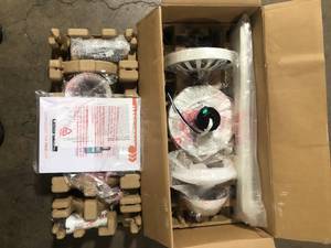 lot 15 image: Home Decorators Collection Merwry 52 in. Intergrated LED Matte White Ceiling Fan With Light And Remote Control Customer Returns See Pictures